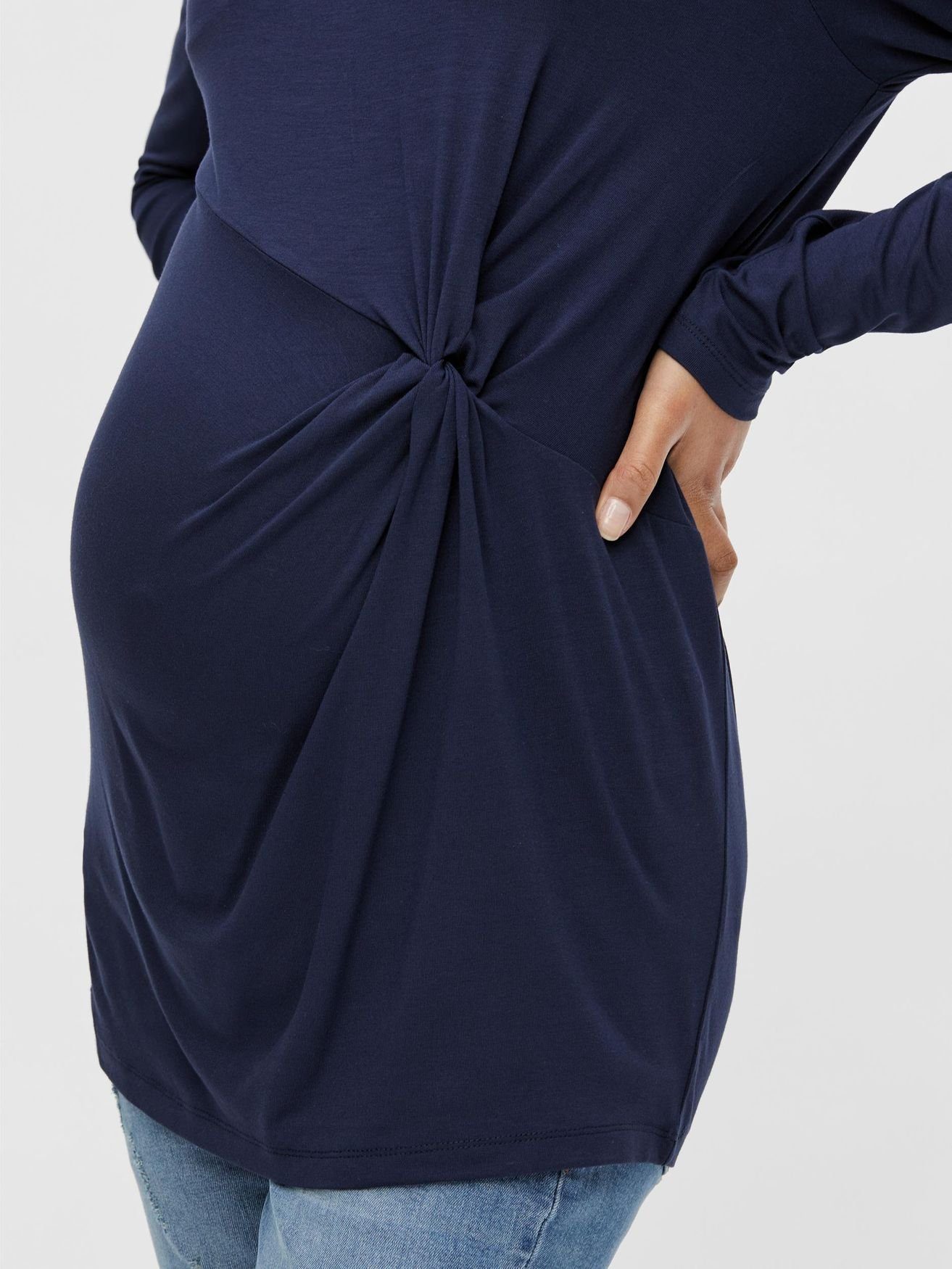 Mamalicious Umstandspullover Dünner Umstandspullover Langarm Schwangerschafts Shirt MLMIVANA 4995 in Navy