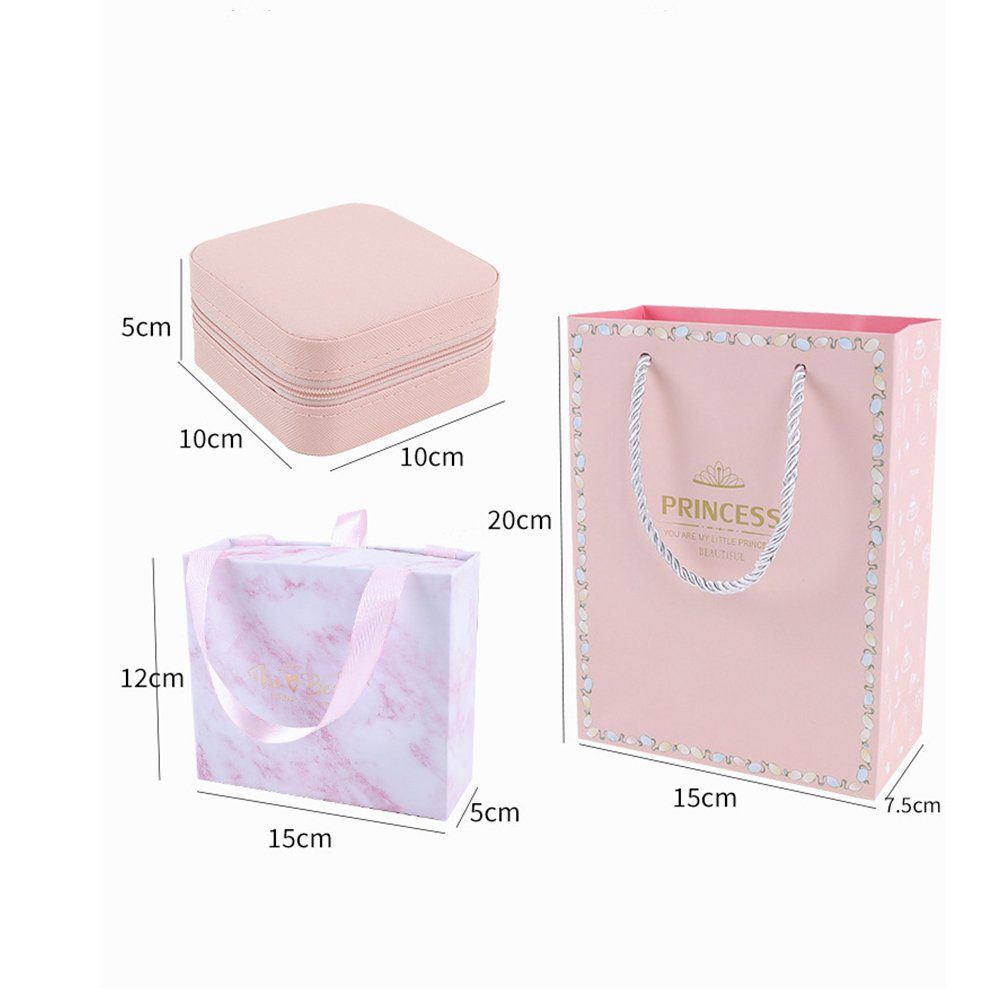 Invanter Ketten und Armband Set Buntes Kristallperlenarmband DIY Kinderschmuck Einhorn Geschenkbox