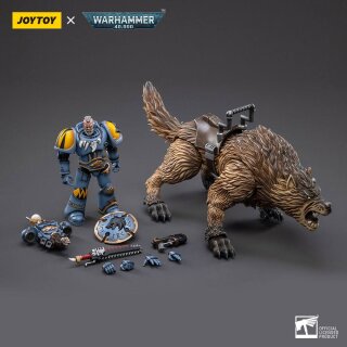 Warhammer 40k Actionfigur 1/18 Space Wolves Thunderwolf Cavalry Bjane