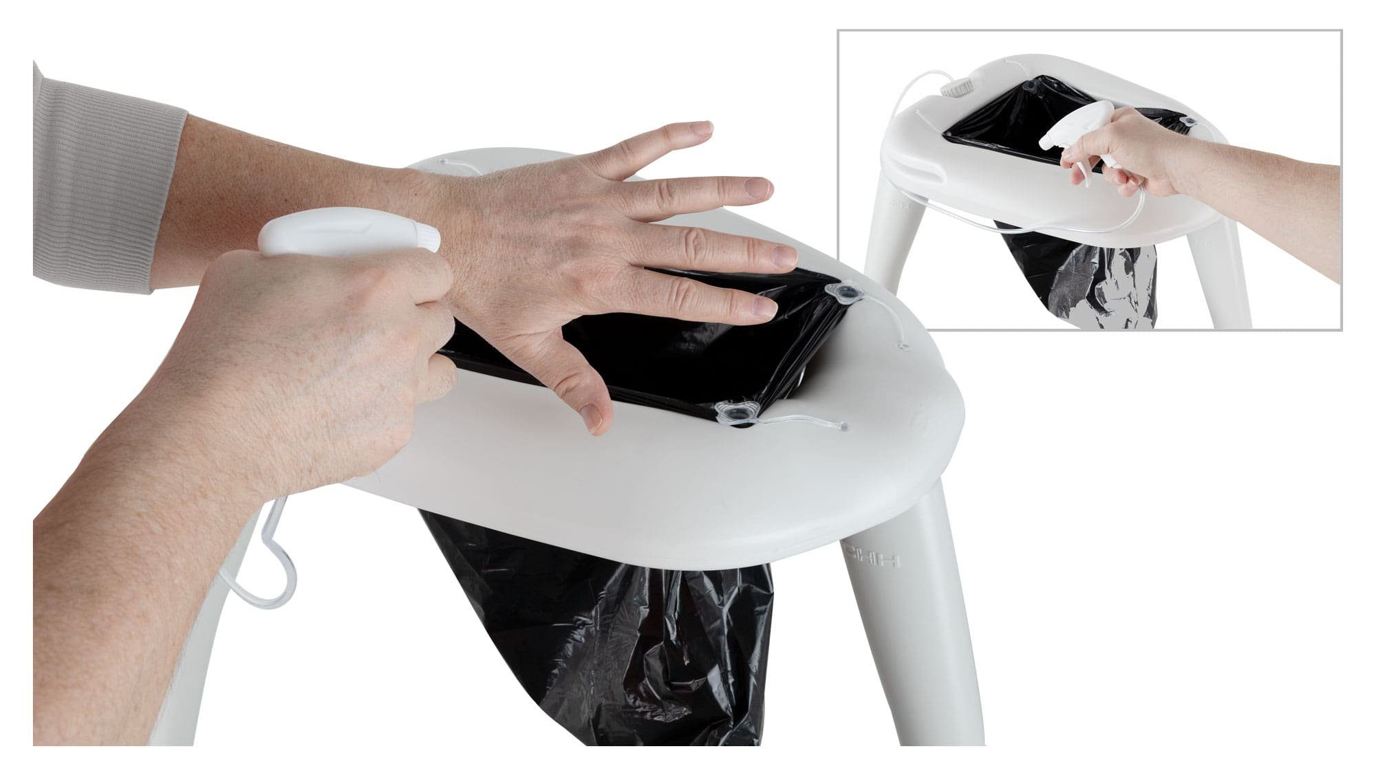 Stagecaptain Campingtoilette Quixie Toilet - Festival- und Reisetoilette, (Quixie Privacy Set, 2-St., inkl. Sichtschutz-Zelt & 10 Auffangbeutel), für Kinder und Erwachsene - Mit Handwaschsprayer