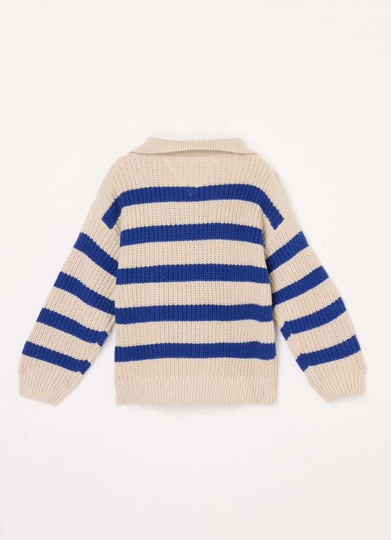 Suéter Tommy Hilfiger de tricô grosso com estampa listrada