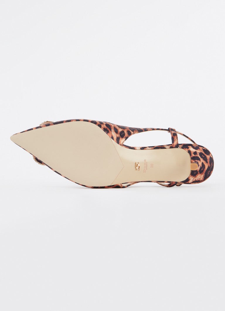 Pantofi cu toc și imprimeu leopard, Dune London Centrepiece.