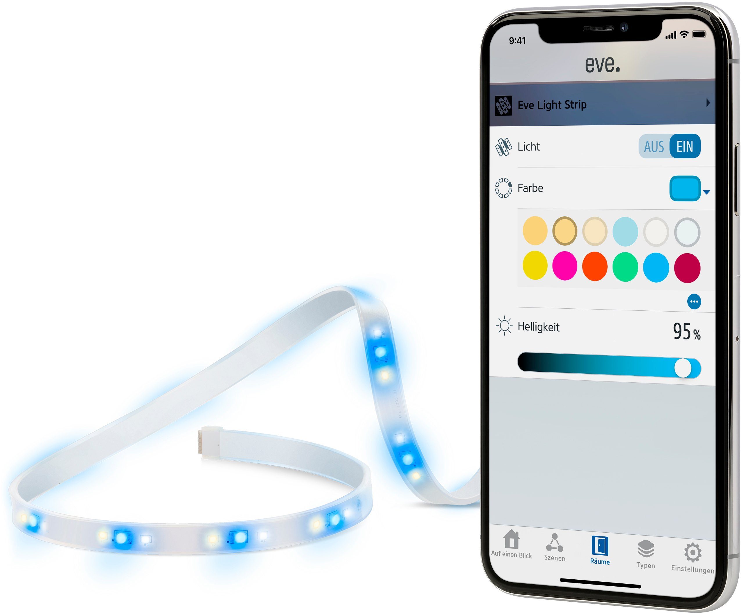 EVE Light Strip 2 m + Extension 2 m Smarter LED-Lichtstreifen