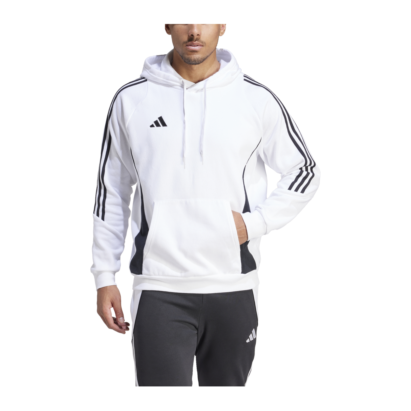 adidas Tiro 24 Hoody Weiss Schwarz