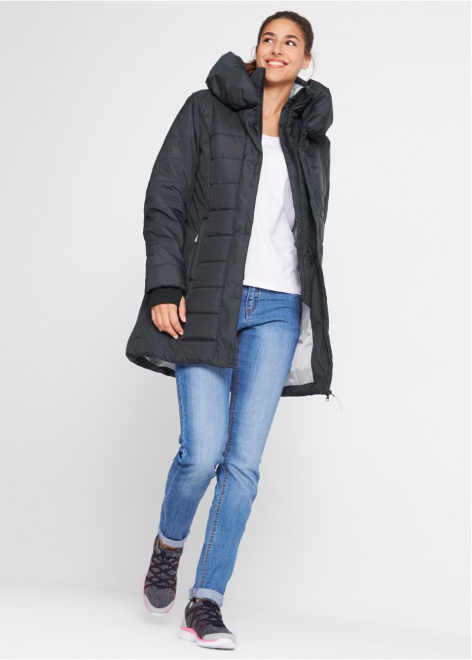 Outdoor-Kurzmantel, 2-in-1-Optik, gesteppt