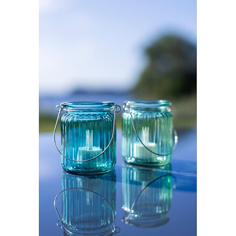 Home Lysholder 7,3x9 cm farget glass