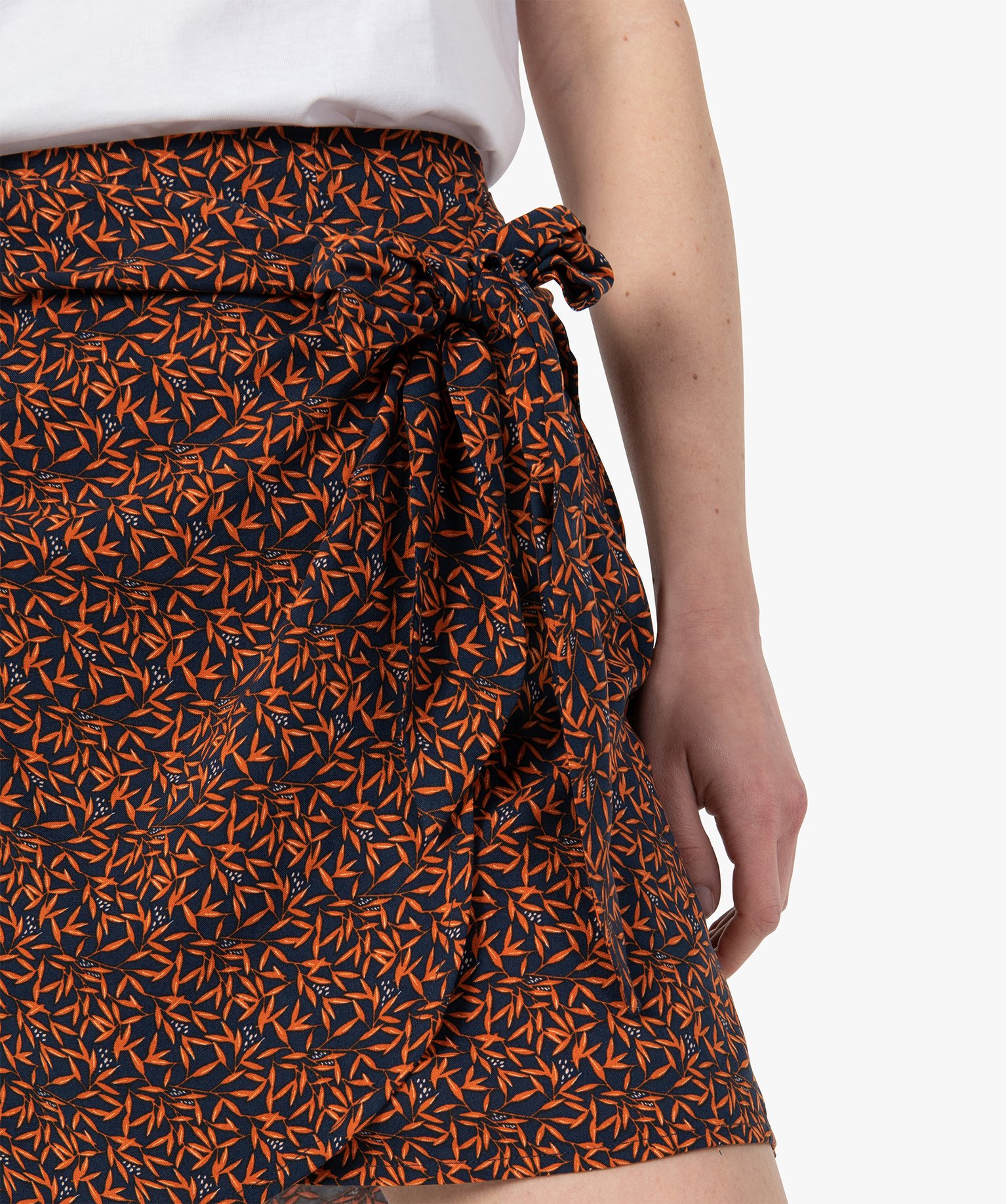 Jupe femme imprimée forme portefeuille imprime | GEMO