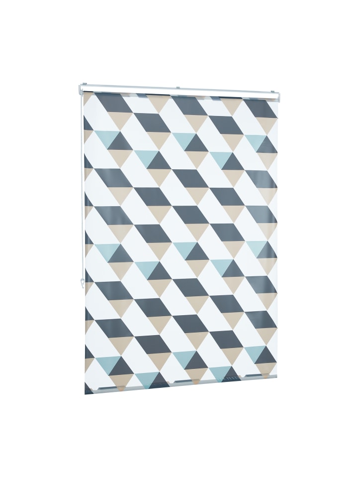 relaxdays Duschrollo Triangle in Bunt - (B)120 x (H)240 cm günstig kaufen onesize