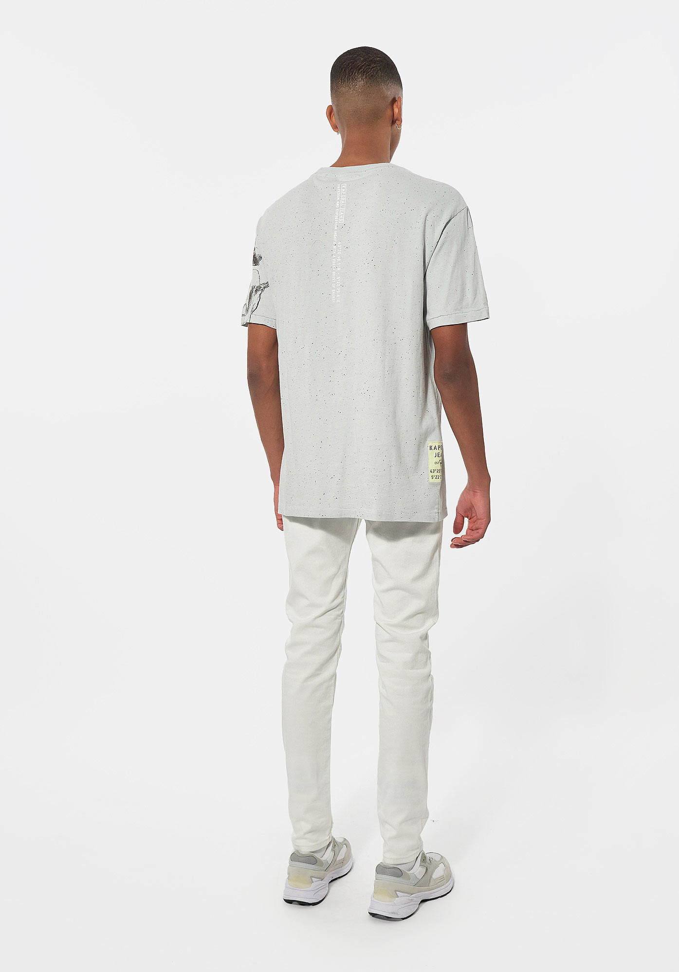 MURDO  T-shirt bleu tête de mort Homme en 100% coton
