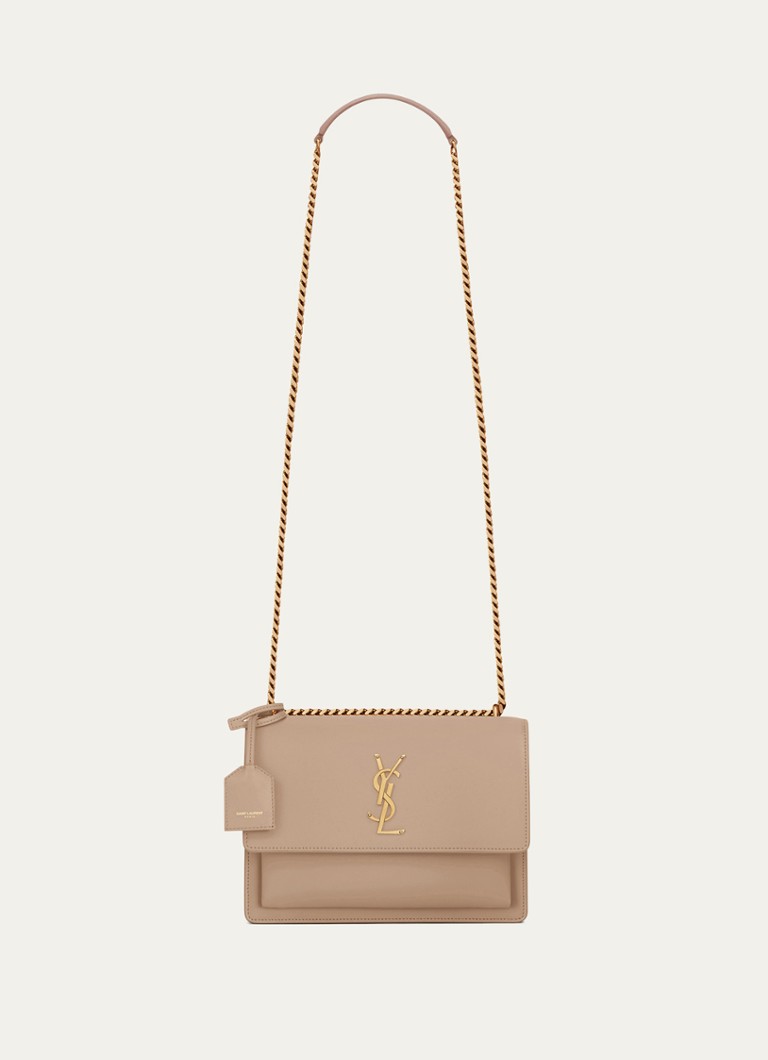 Borsa a tracolla media Saint Laurent Sunset in pelle di vitello