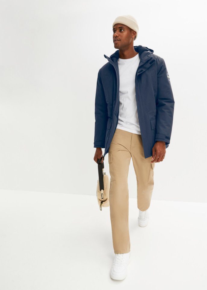 Hybrid-Thermo-Parka mit Teddyfutter