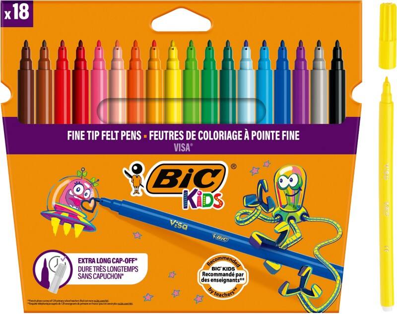 BIC Filzstift Visa 2 mm Farbig sortiert 18 Stück