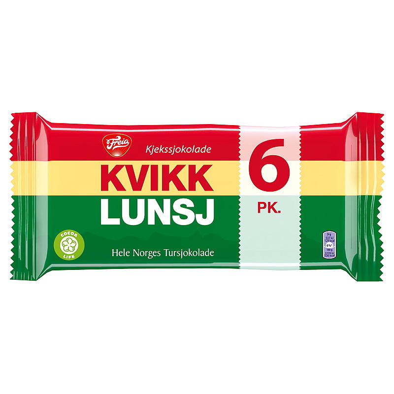 Freia Kvikk Lunsj 6-pk 282 g