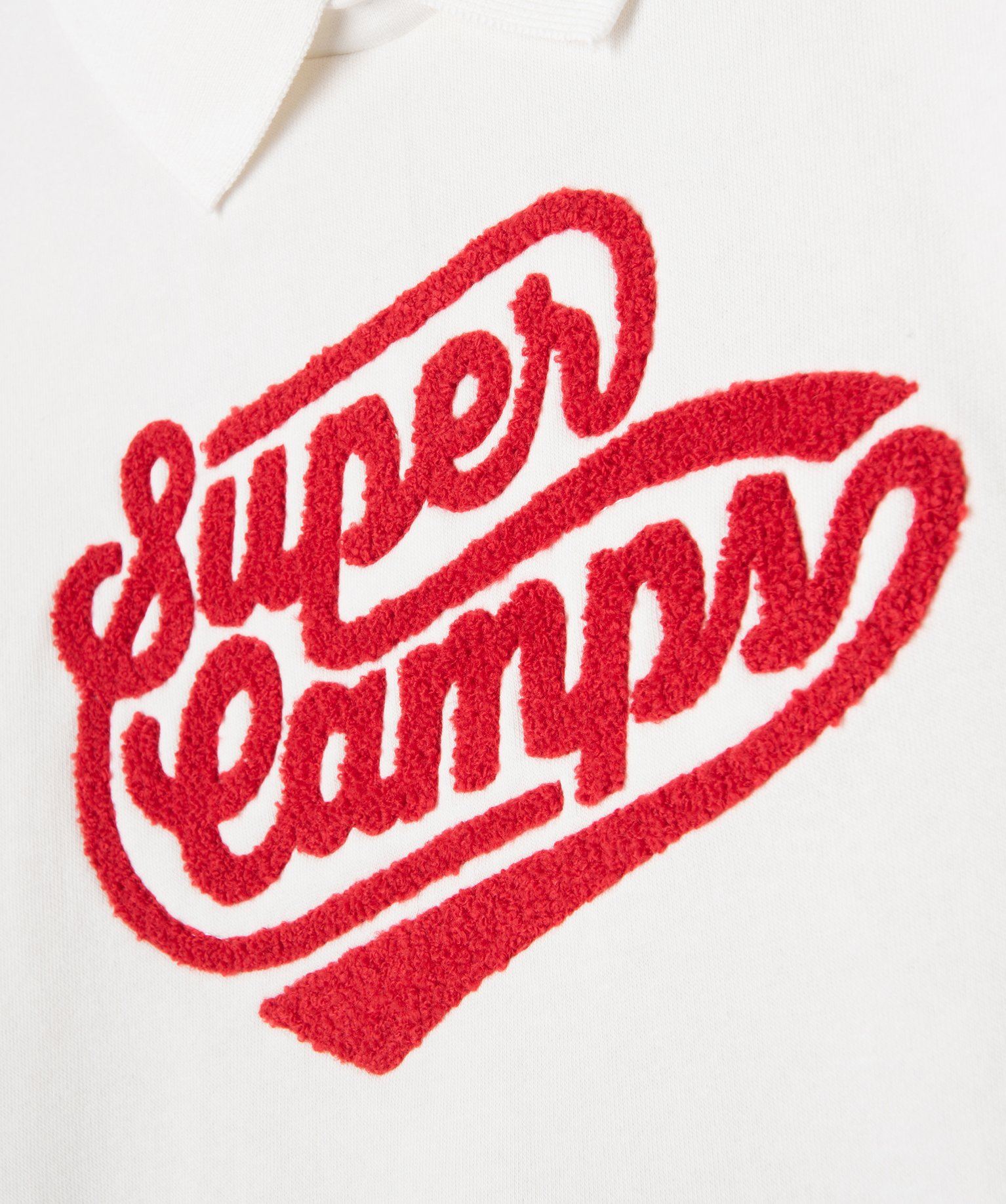 Sweat effet 2-en-1 col polo fille - Camps United ecru | GEMO