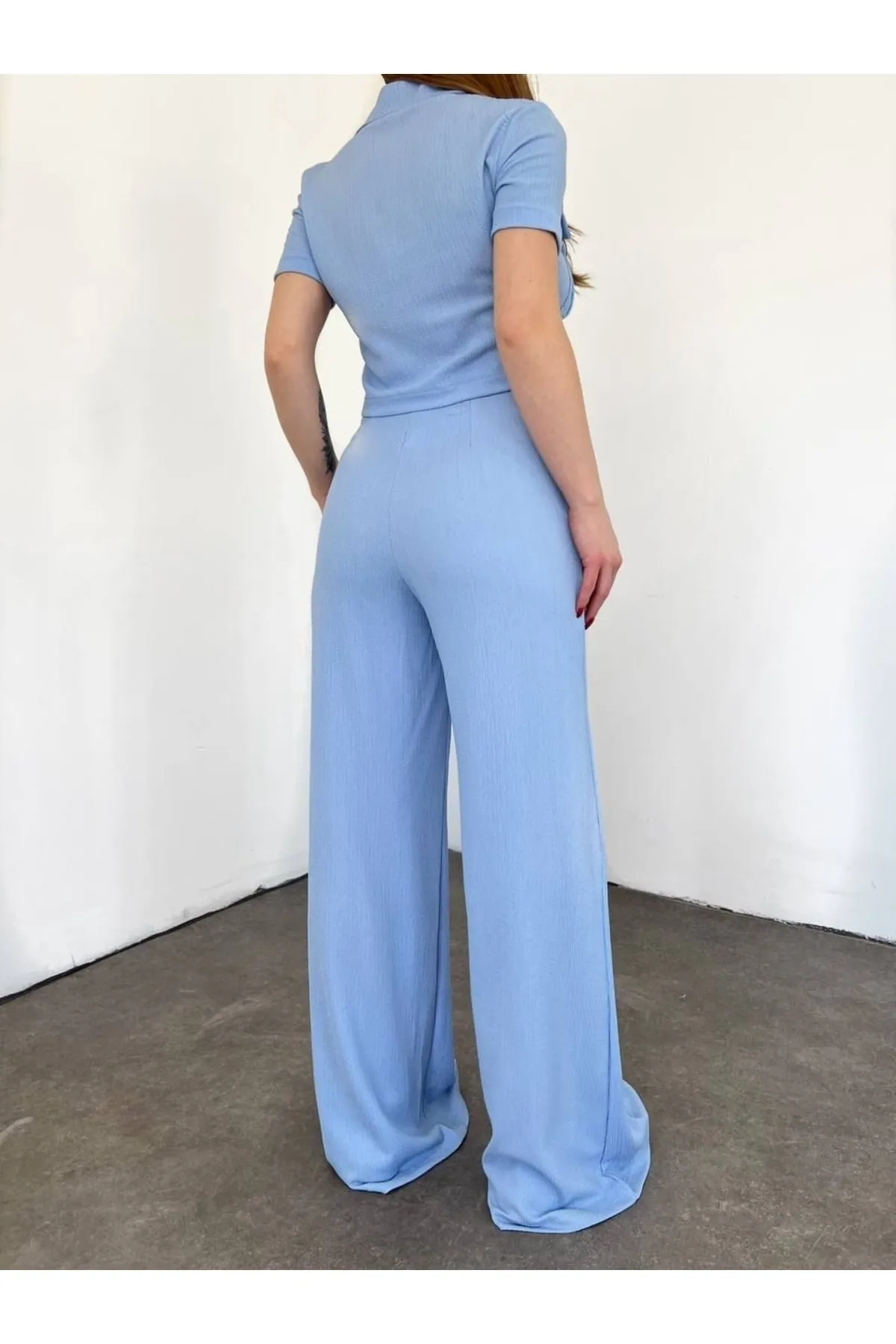 VOLT CLOTHİNG  Damen-Hosenanzug mit Knopfdetail und Kappe