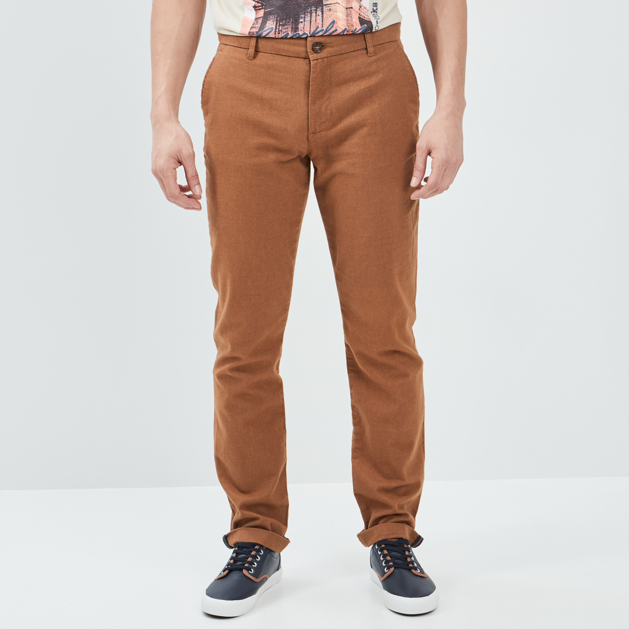 Pantalon droit Creeks camel homme | La Halle