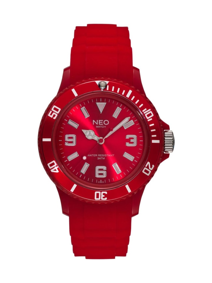 NEO Watch NEO Watch Armbanduhr aus Kunststoff in Rot günstig kaufen onesize