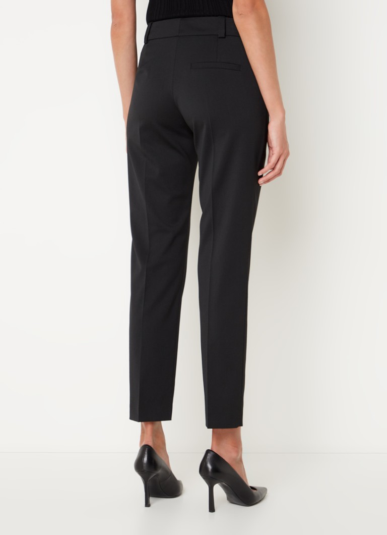 HUGO BOSS Hetana mid-waist slim-fit trousers in wool blend with side pockets