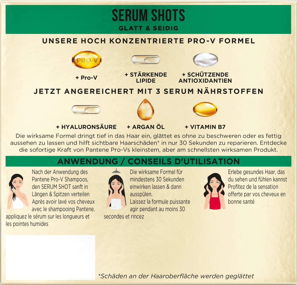 Haarkur Rescue Shots Glatt & Seidig (3 x 15ml), 45 ml