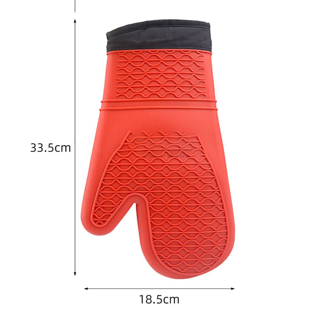 FIDDY Topfhandschuhe Hitzebeständige Ofenhandschuhe aus Silikon Küchenhandschuhe, (2-tlg., Ofenhandschuhe Dickere Silikon-Kochhandschuhe), für Mikrowelle Backen Kochen