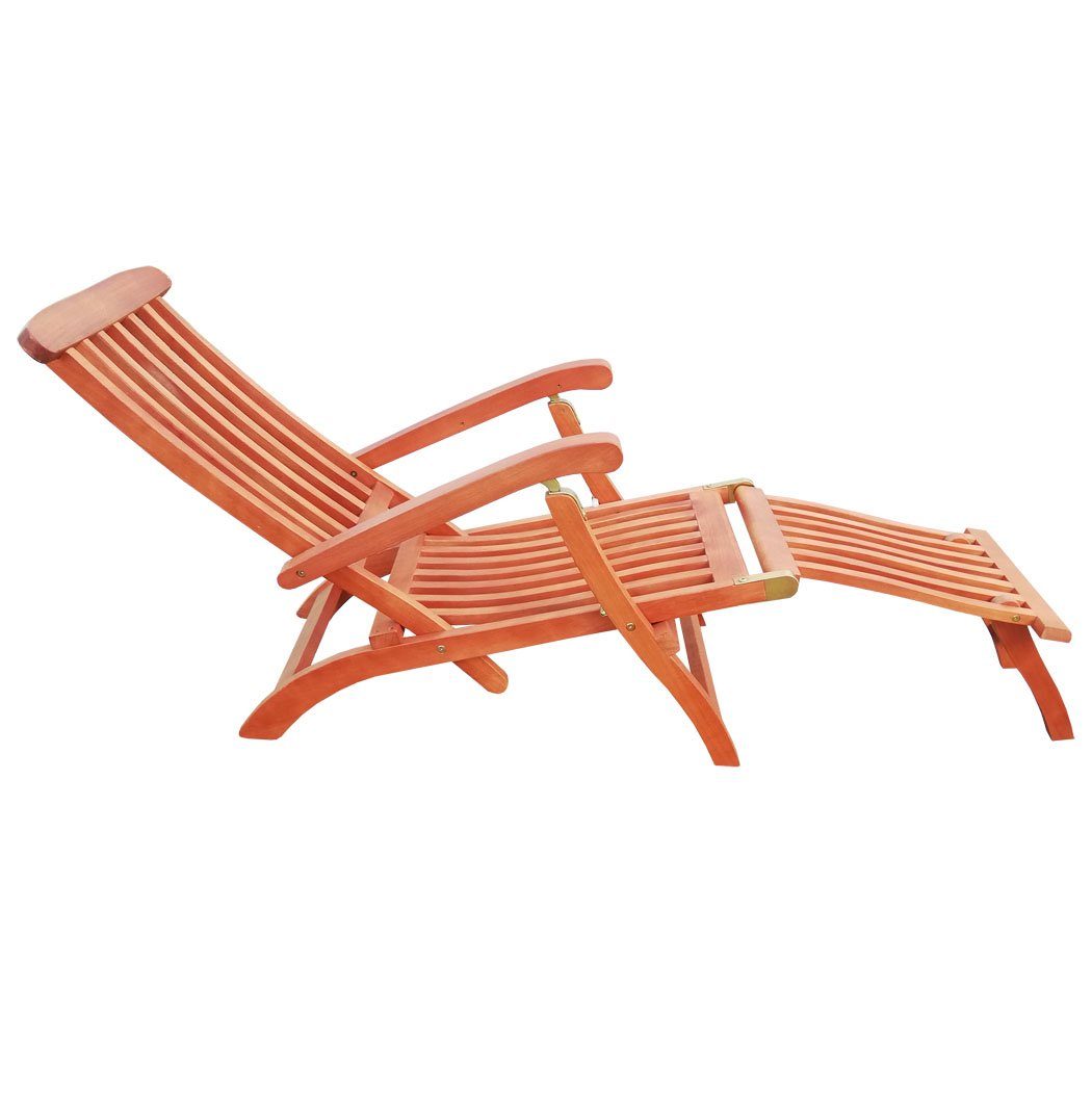 KMH Gartenliege Hartholz Deckchair (Eukalyptusholz) (101908)