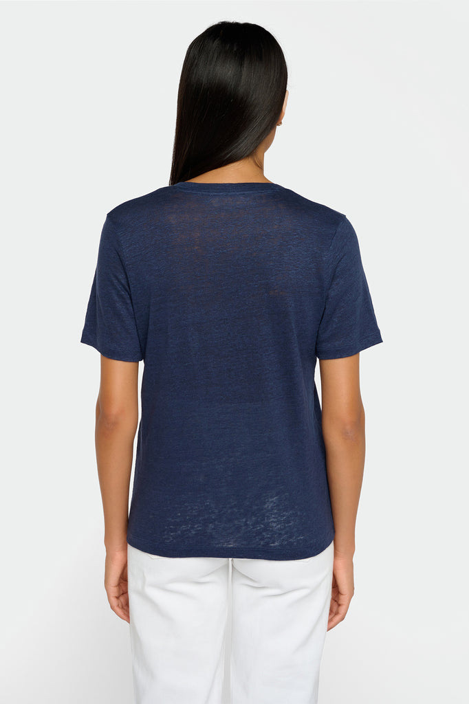 T-shirt V en lin Ima