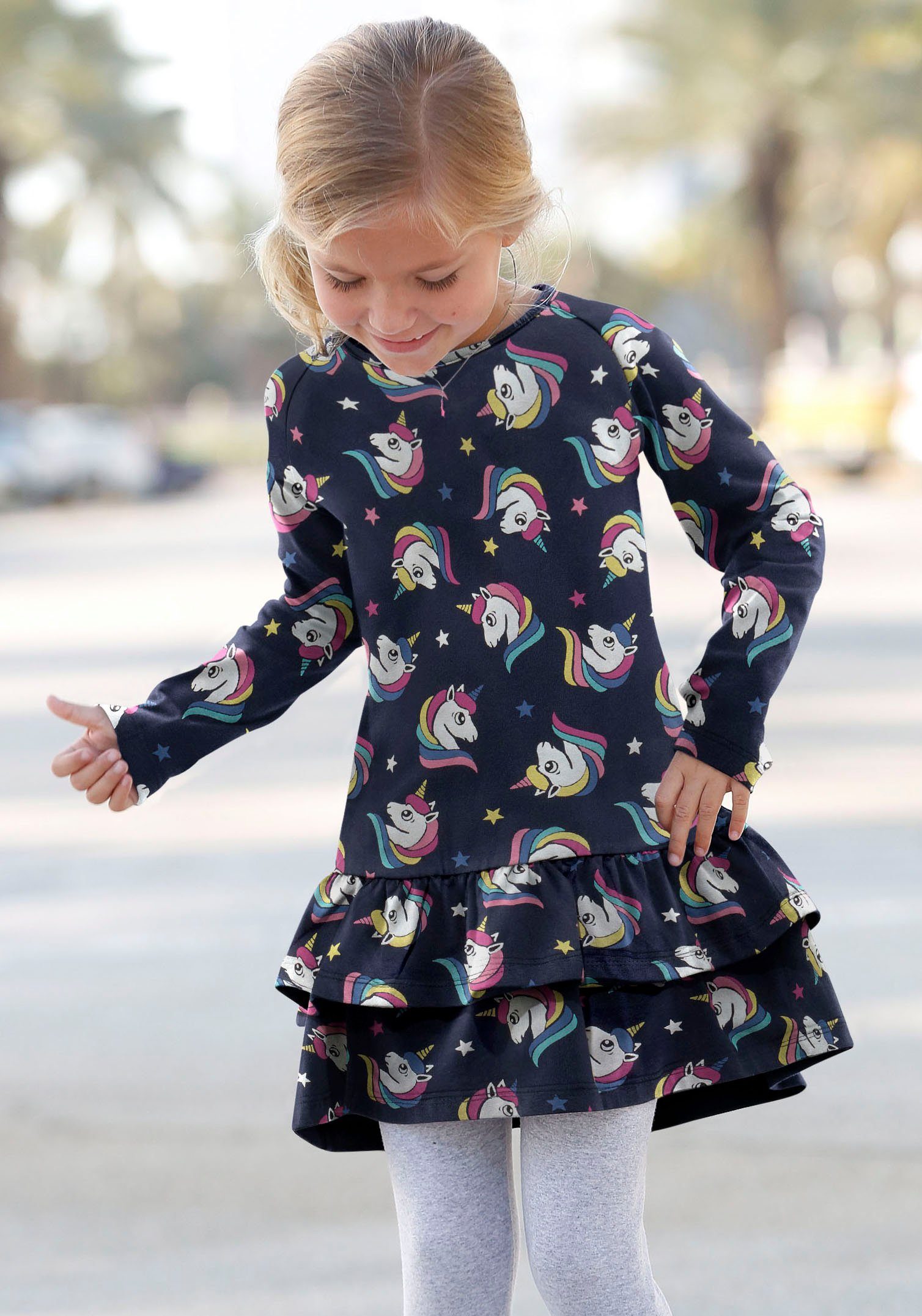 KIDSWORLD Jerseykleid mit Raglanärmeln