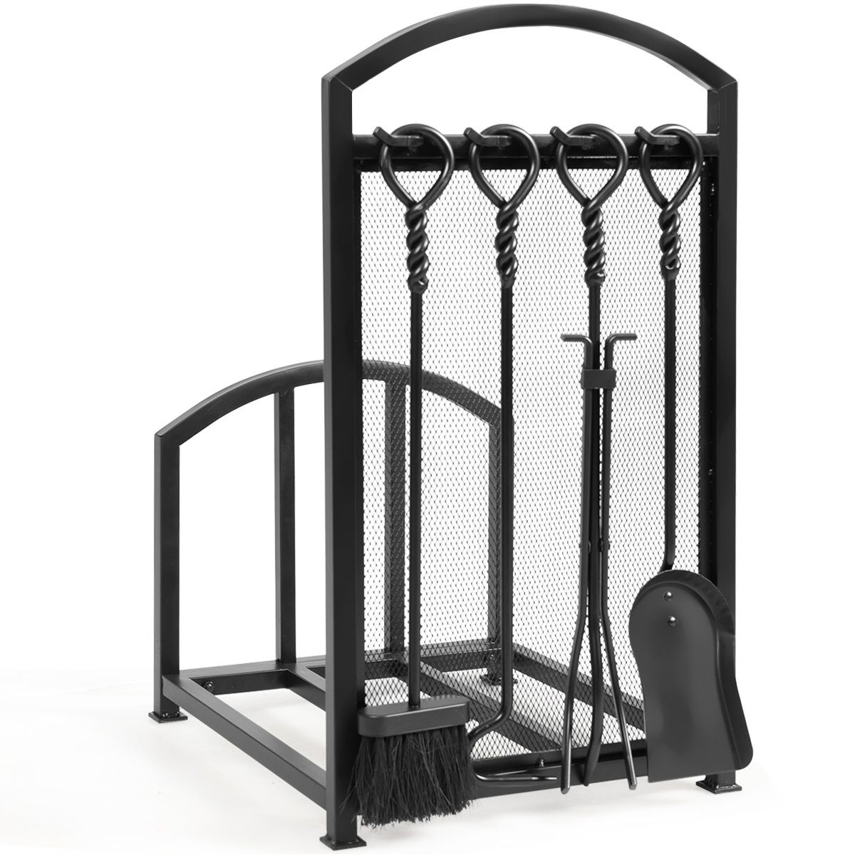 COSTWAY Kaminholzregal, BxTxH:40x43x70 cm, mit 4 Werkzeugen