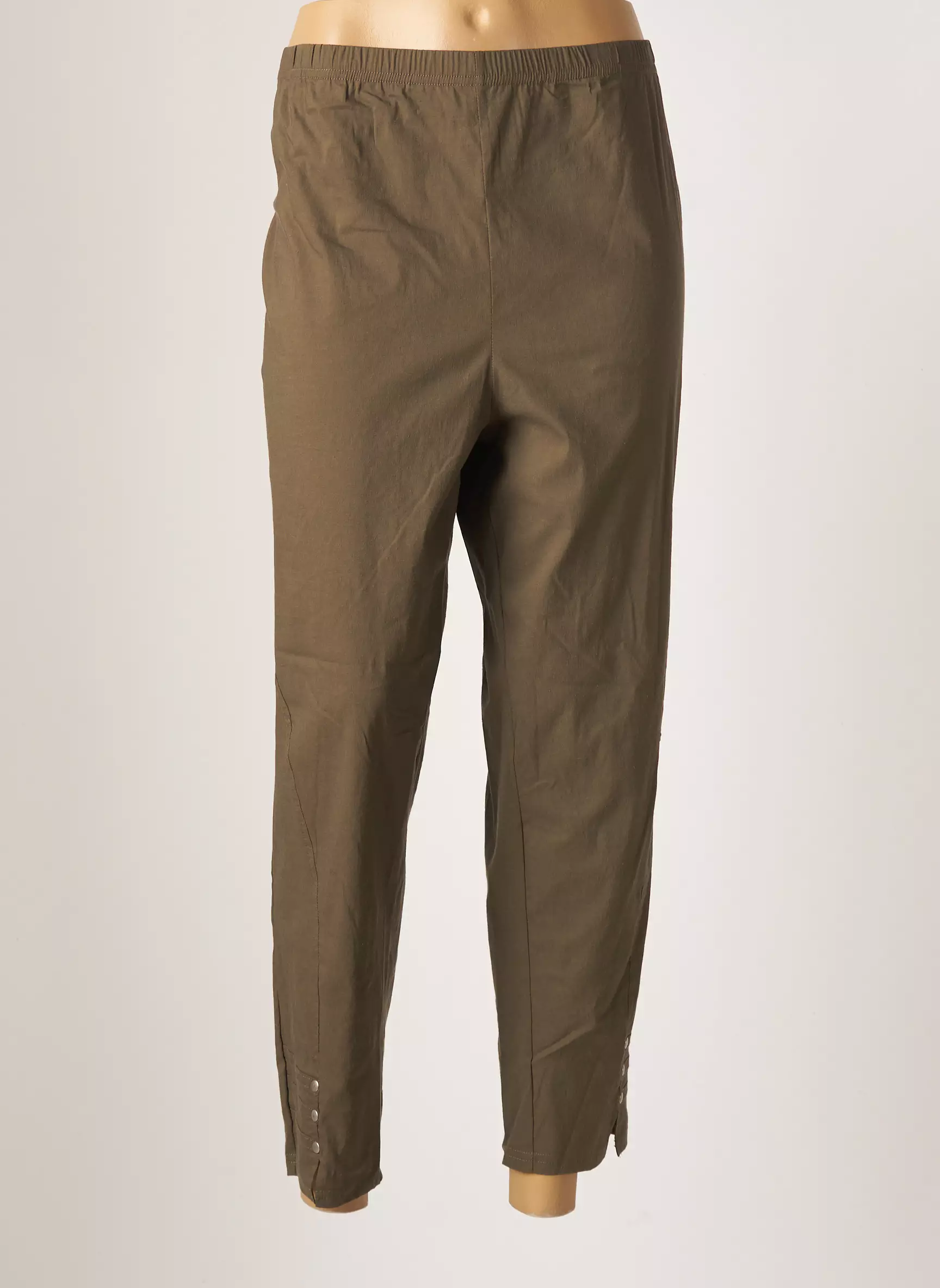 Franck Anna Pantalon7 8 Femme couleur vert