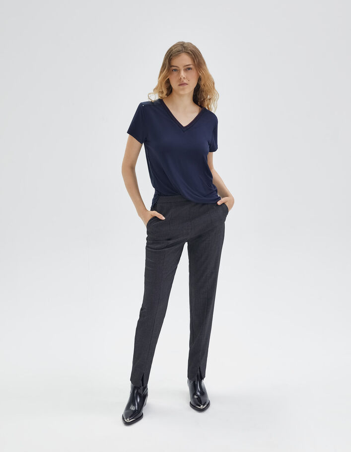Tee-shirt marine bord-côte marine rayé Femme
