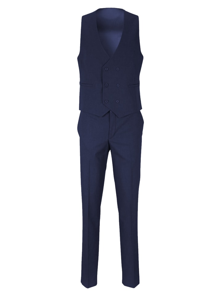 Steffen Klein Anzug Slim-Fit in blau günstig kaufen