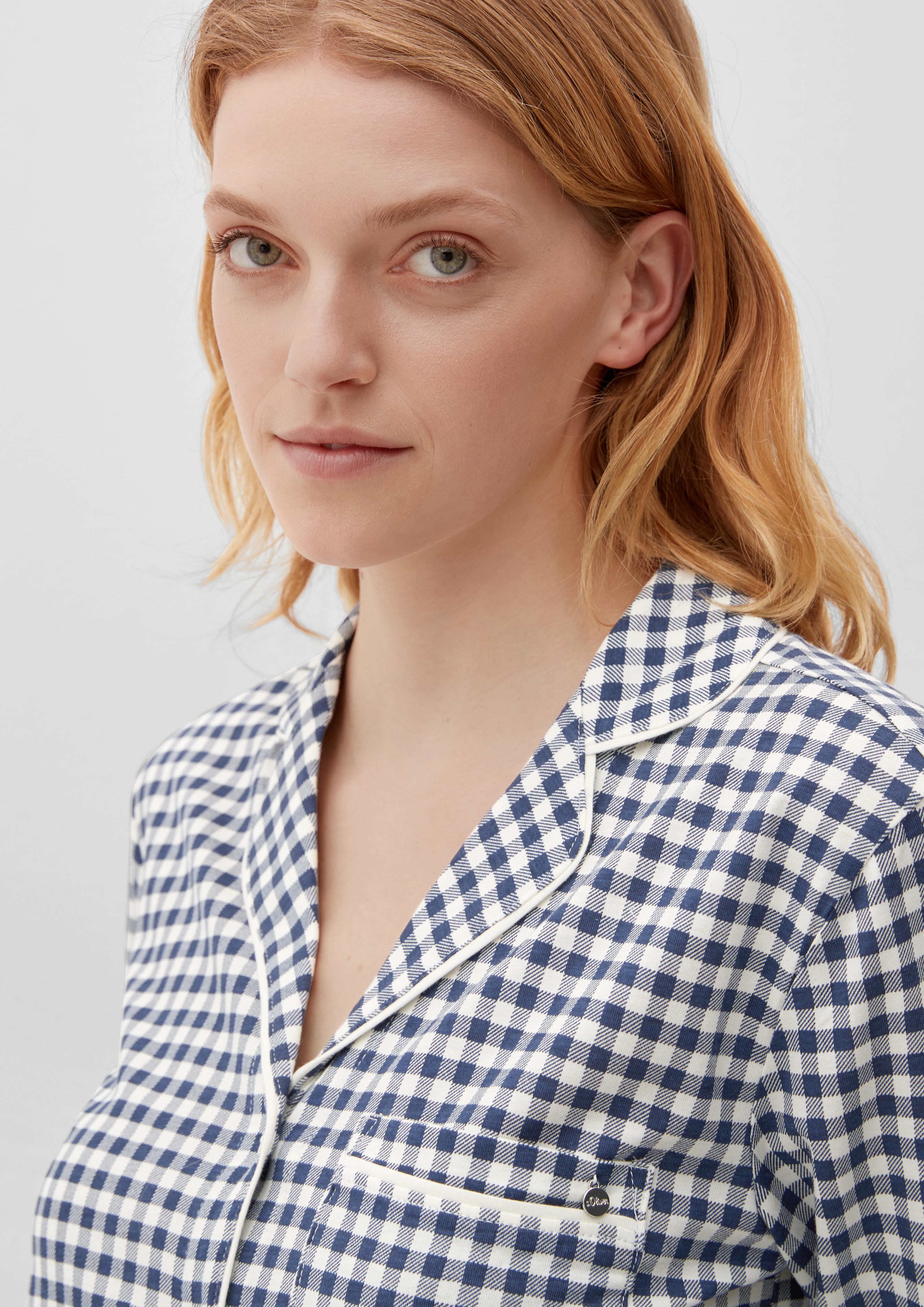 Langer Pyjama mit Vichy-Muster  6008448-5870