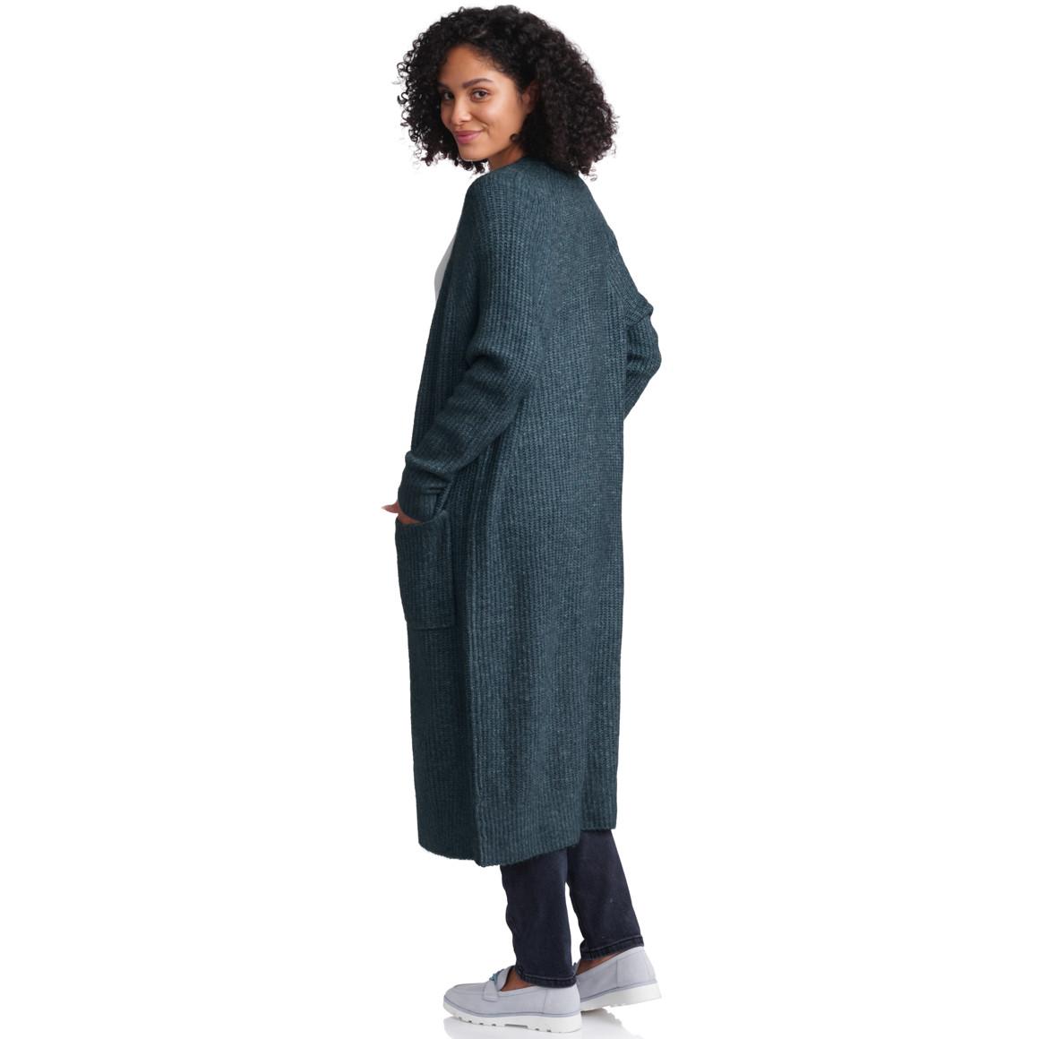 Damen Strickjacke im Long-Style