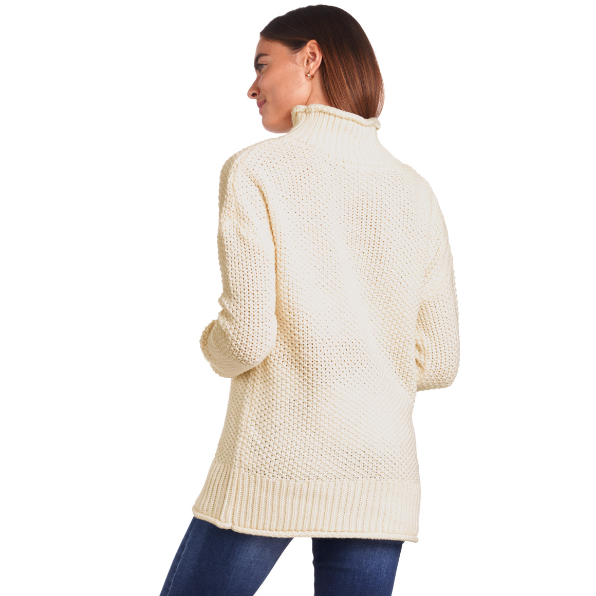 Damen Strickpullover mit Stehkragen