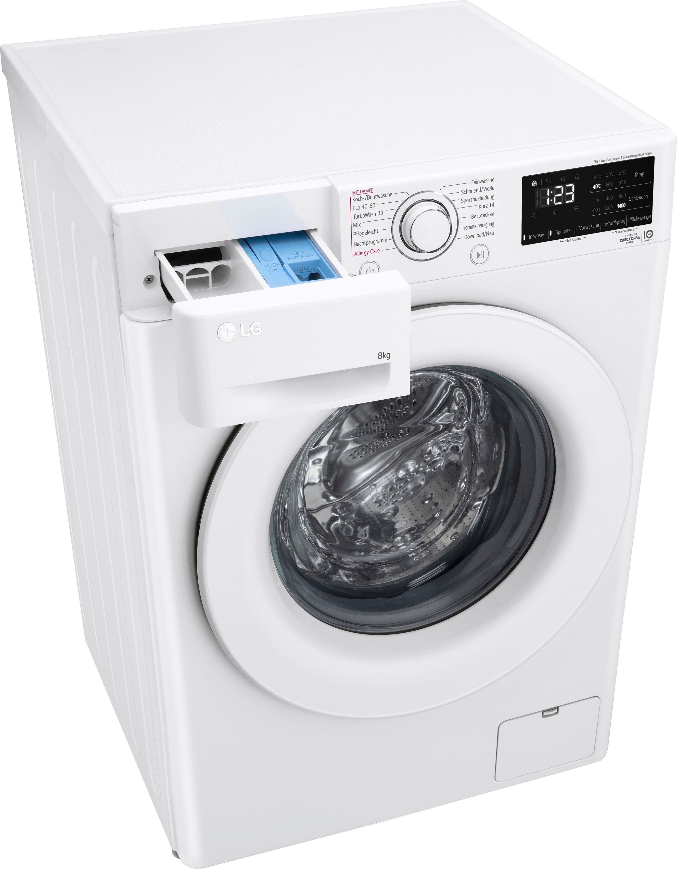 LG Waschmaschine 3 F4WV3183, 8 kg, 1400 U/min