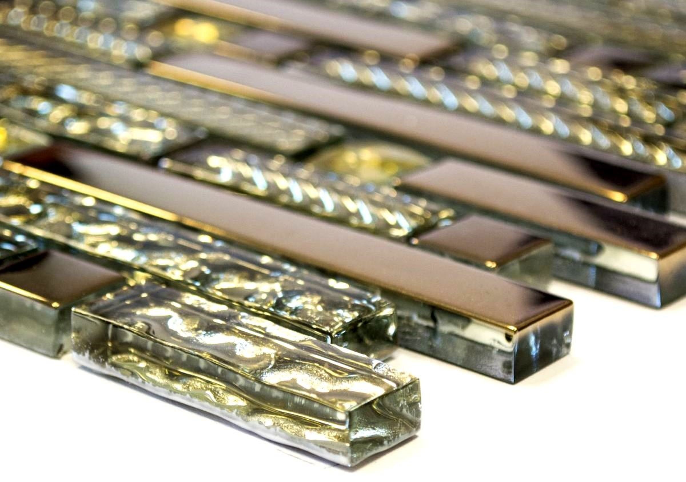 Mosani Mosaikfliesen Glasmosaik Stäbchen Mosaikfliesen Fliesenspiegel Electroplated