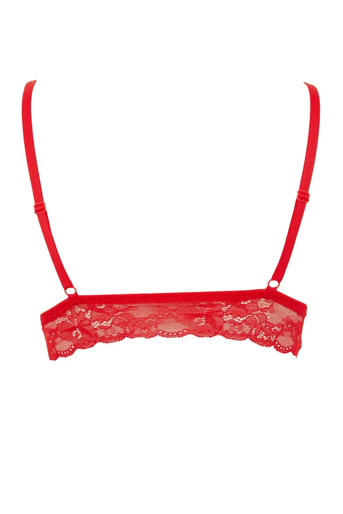 DeFacto  Fall In Love Triangel-Bralette in Rot mit Spitzenpolstern