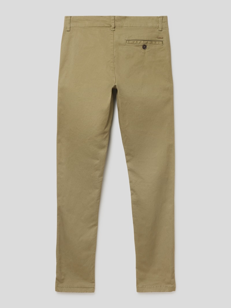 Chino mit Label-Details Modell 'Trousers' in dunkelblau