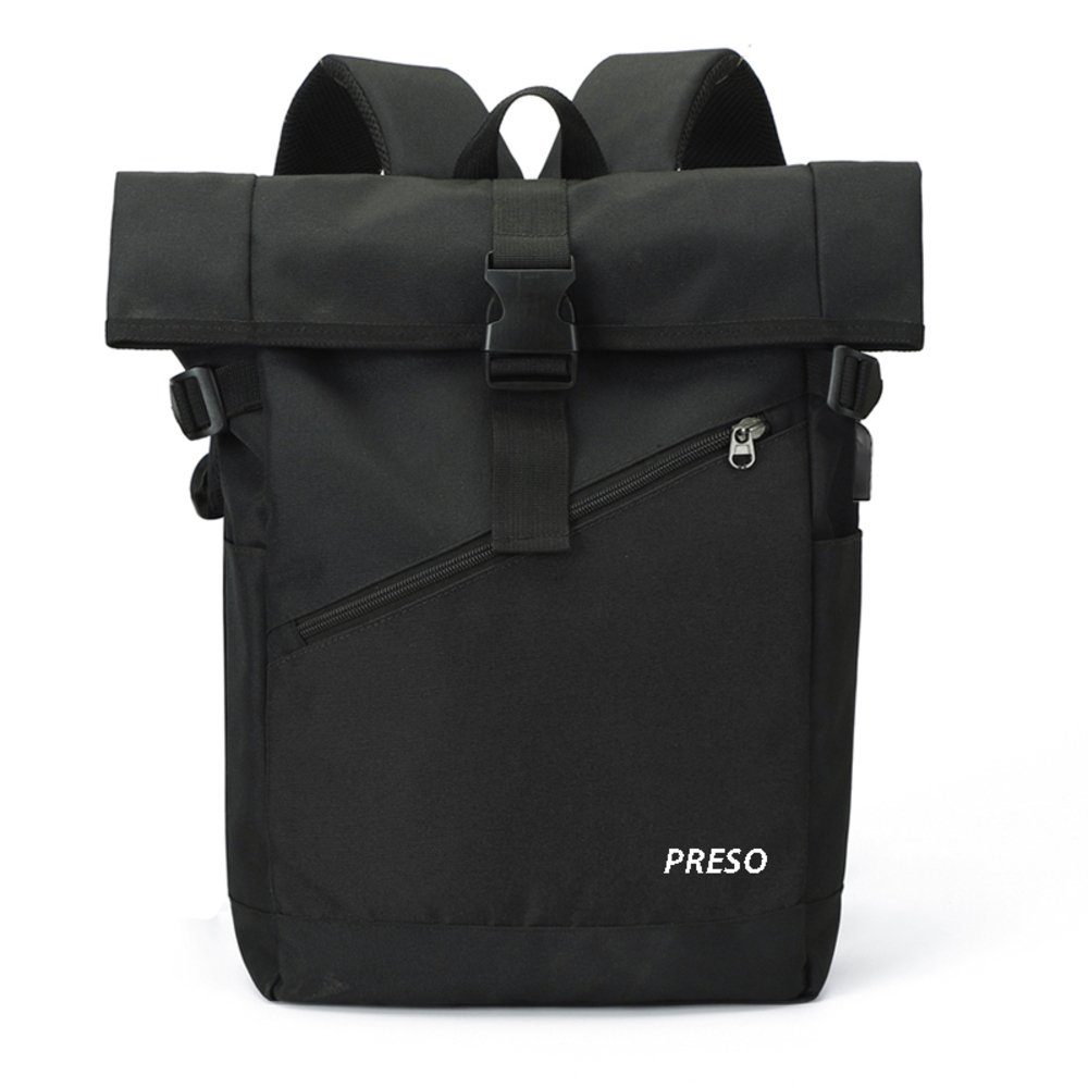 PRESO BAG Reiserucksack Rolltop Rucksack, Fahrradrucksack, Tagesrucksack, Freizeitrucksack, Hochwertige Verarbeitung, Herrengeschenk, Damengeschenk