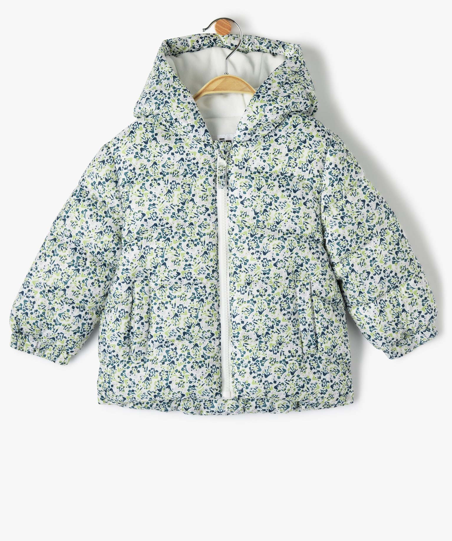 Blouson bébé fille matelassé à motifs fleuris avec doubl... multicolore | GEMO