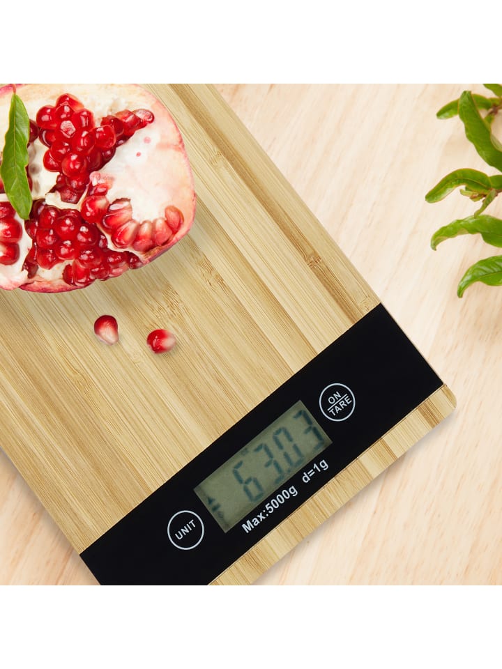 relaxdays Digitale Küchenwaage in Natur günstig kaufen onesize