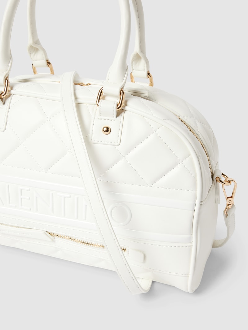 Handtasche mit Label-Details Modell 'ADA' in ecru