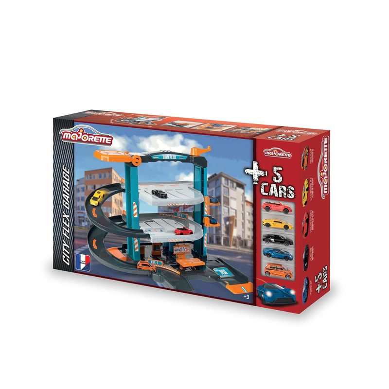 Garage Majorette city flex + 5 véhicules