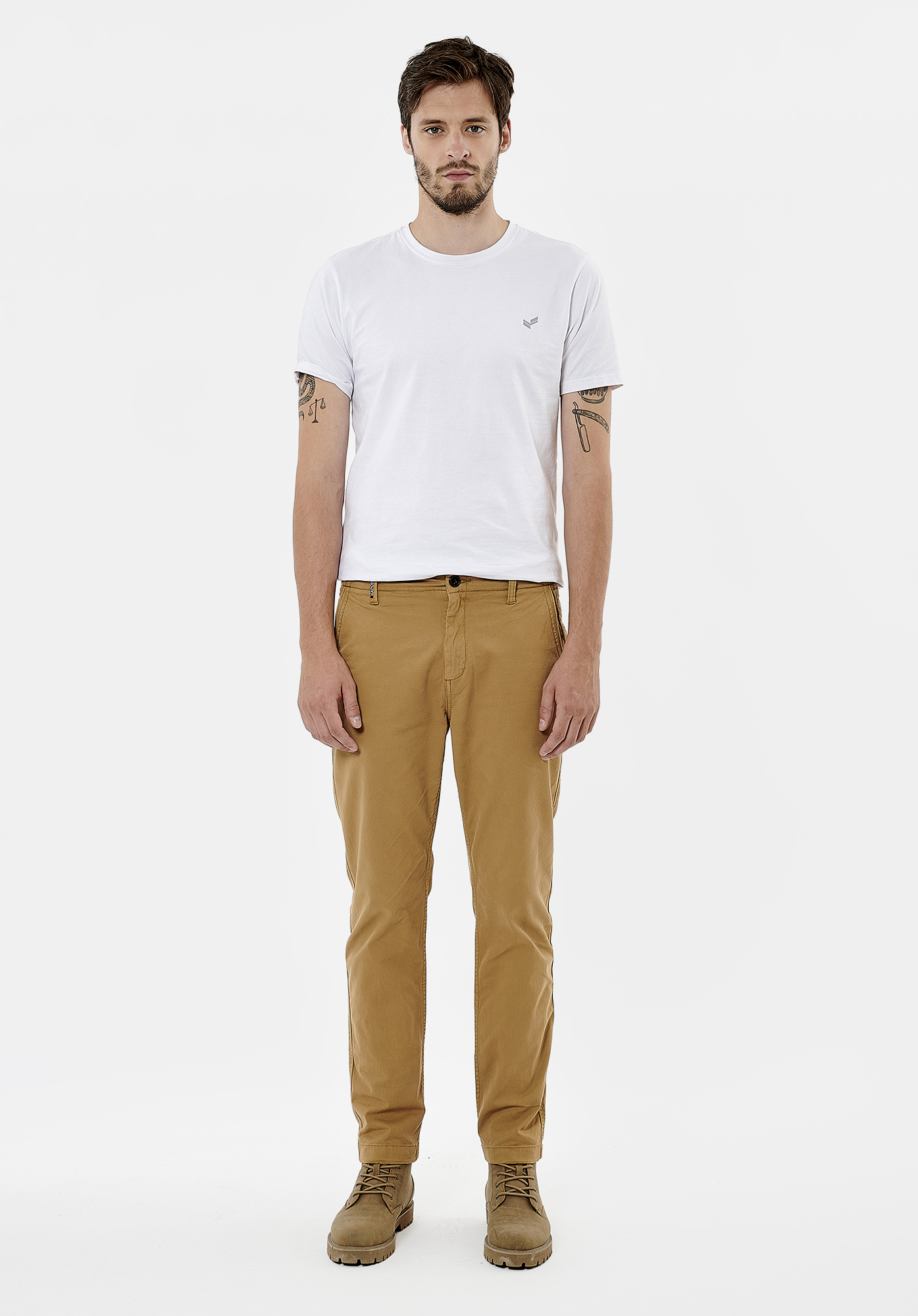 CAROS  Pantalon slim beige homme