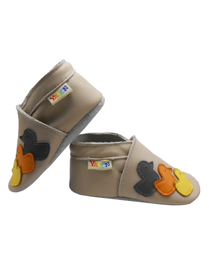 Yalion Leder-Krabbelschuhe 
