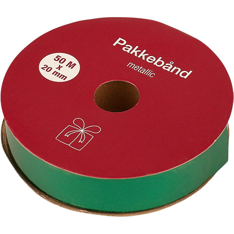 Home Pakkebånd 50 m x 2 cm metallic