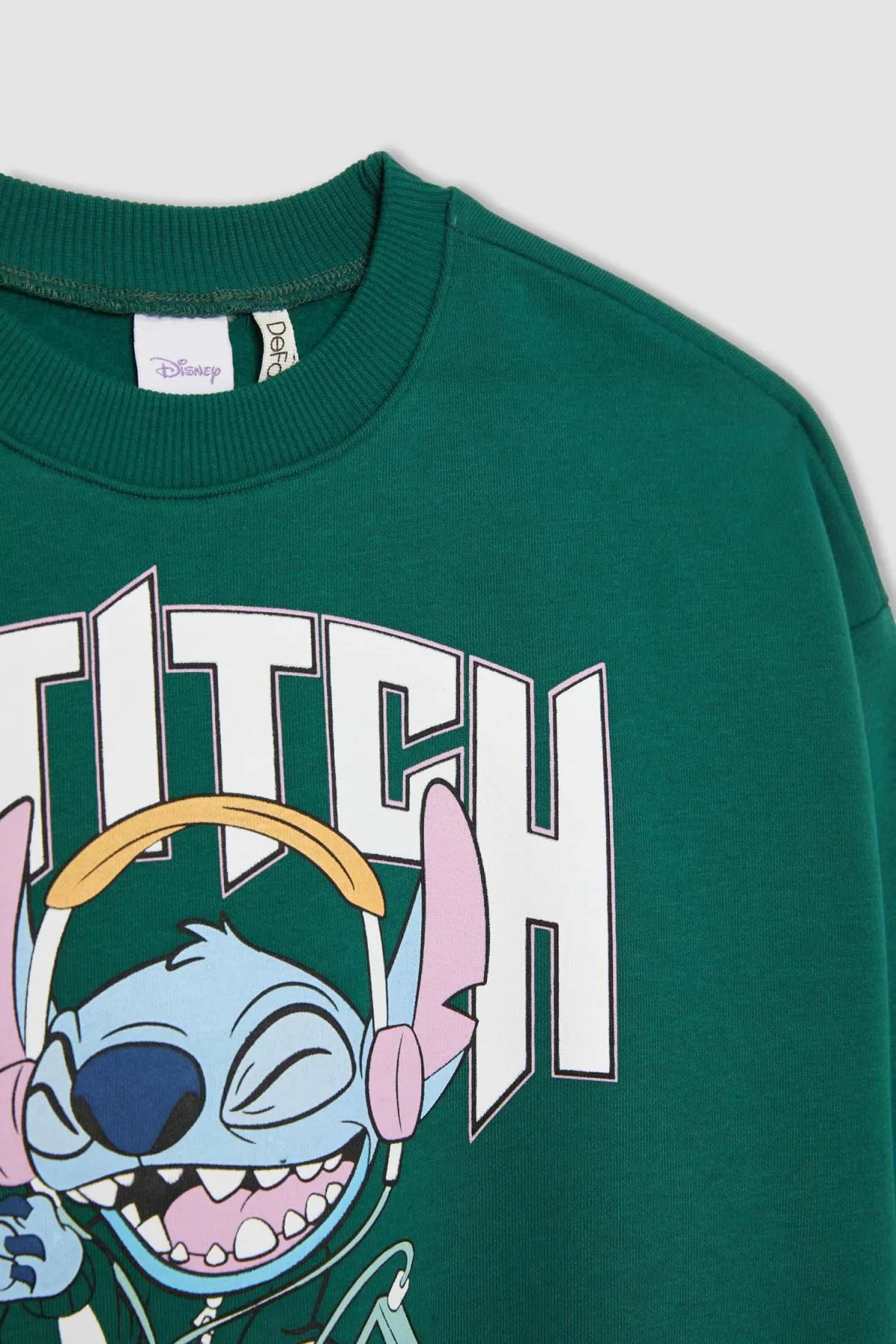 DeFacto  Disney Lilo & Stitch Oversize-Fit-Sweatshirt mit Rundhalsausschnitt für Mädchen