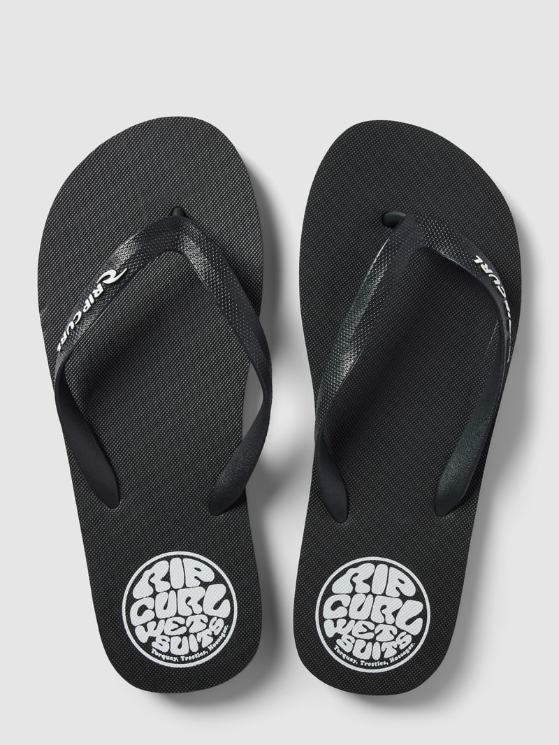 Zehentrenner mit Label-Print Modell 'ICONS' in schwarz