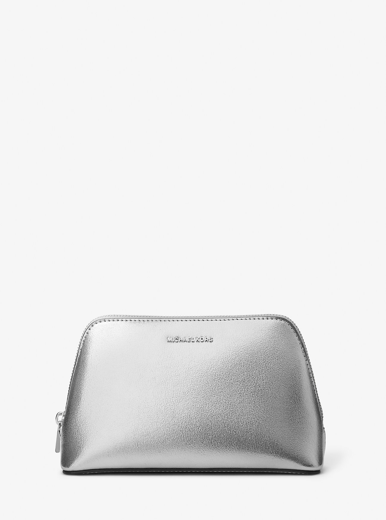 Jet Set Medium Metallic Lær Reisesett - SØLV