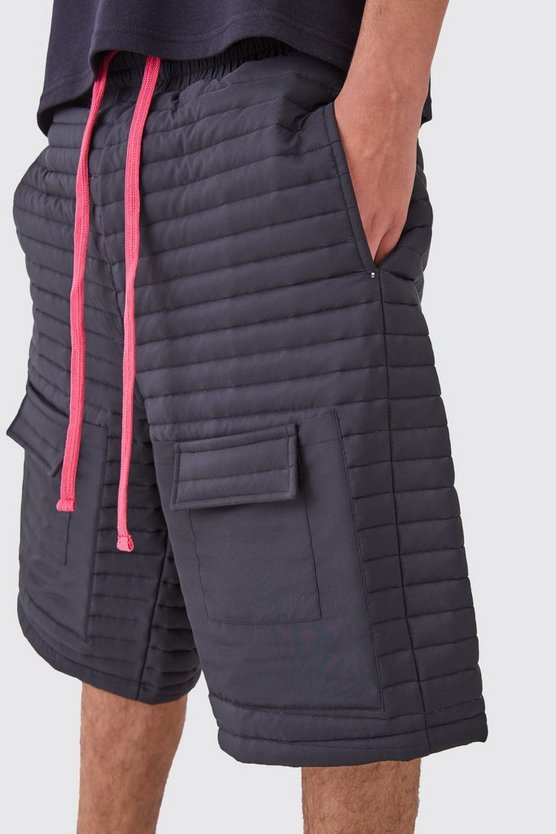 Gesteppte Nylon-Jorts mit elastischem Bund
